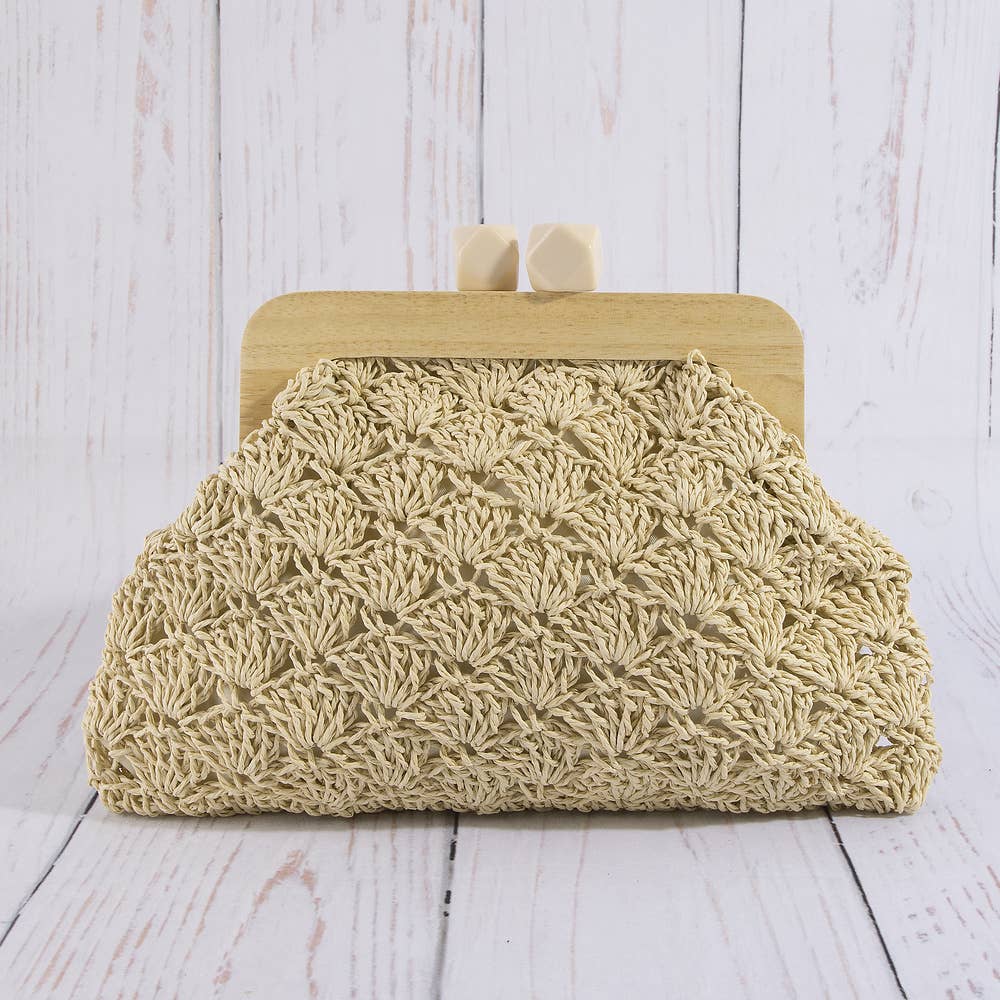 Crochet Wood Frame Clutch