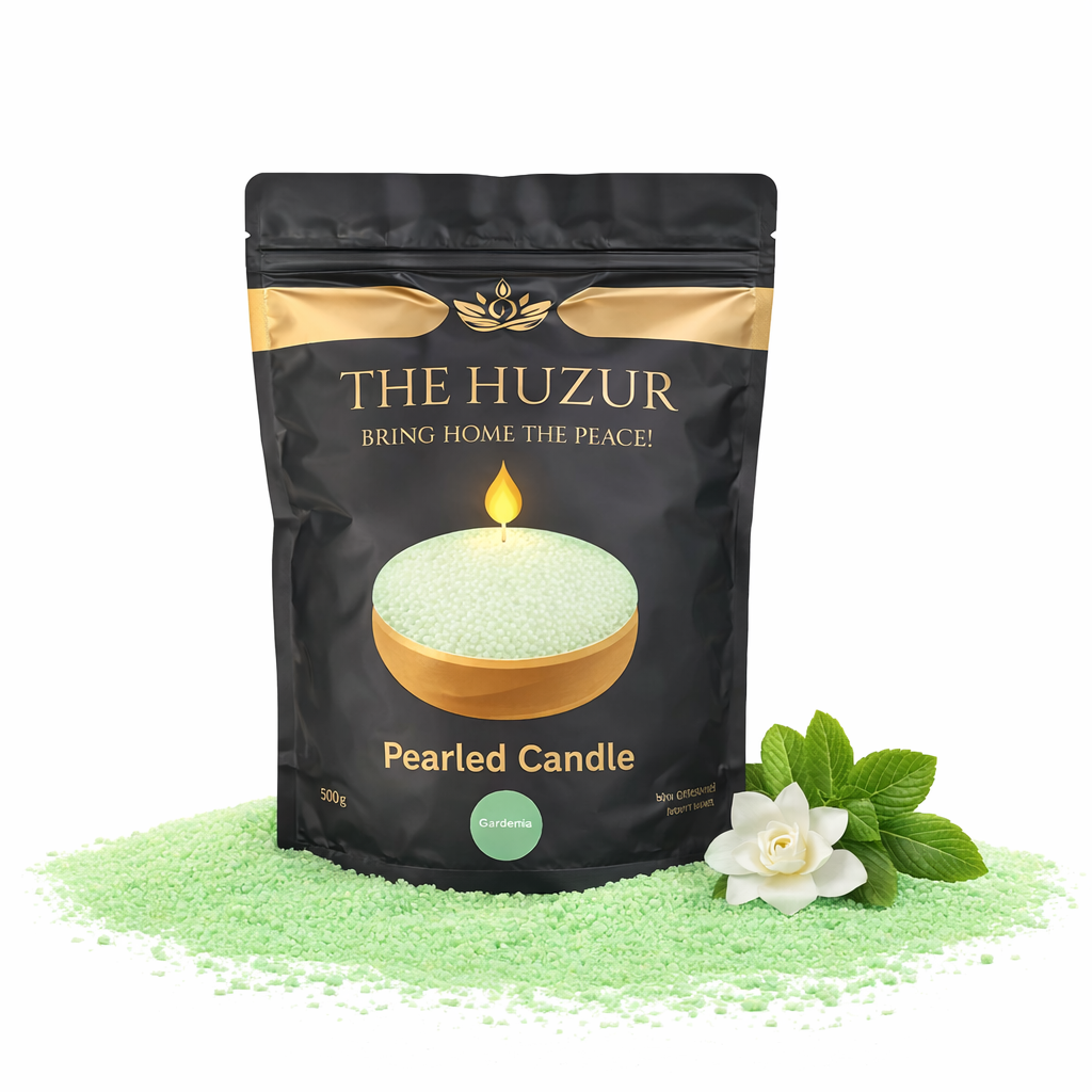 Gardenia- Pearled Sand Wax Candle-Light Green