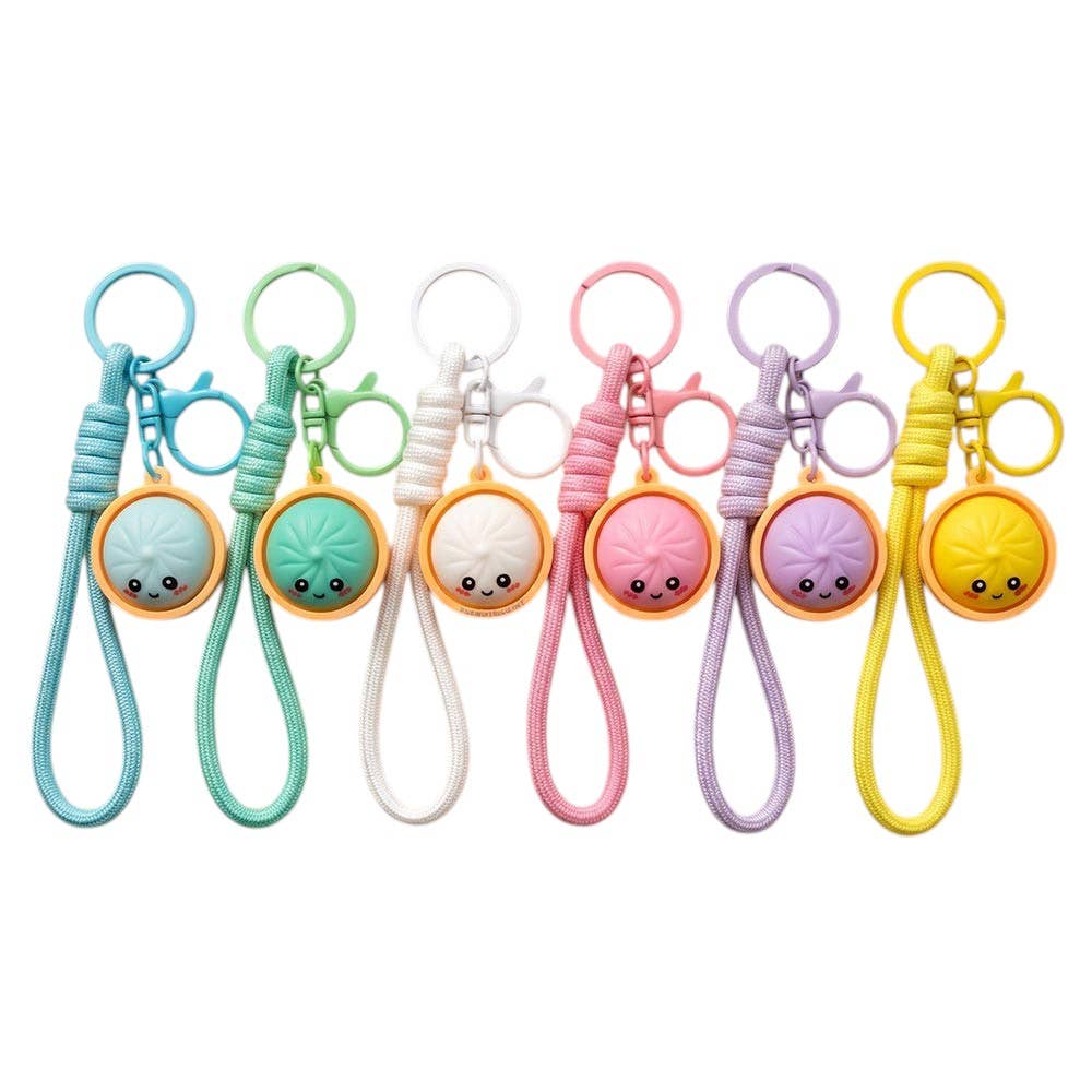 Bao Bun Dumpling Bag Charm Keychain