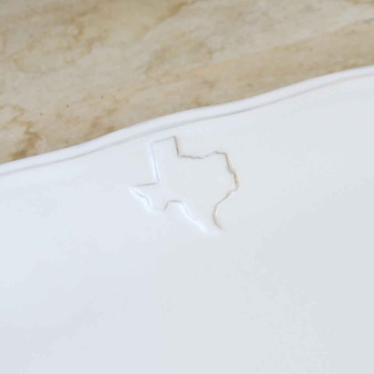 Texas Platter  White   11.5x8.5