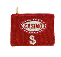 Casino Money Themed Beaded Coin Purse