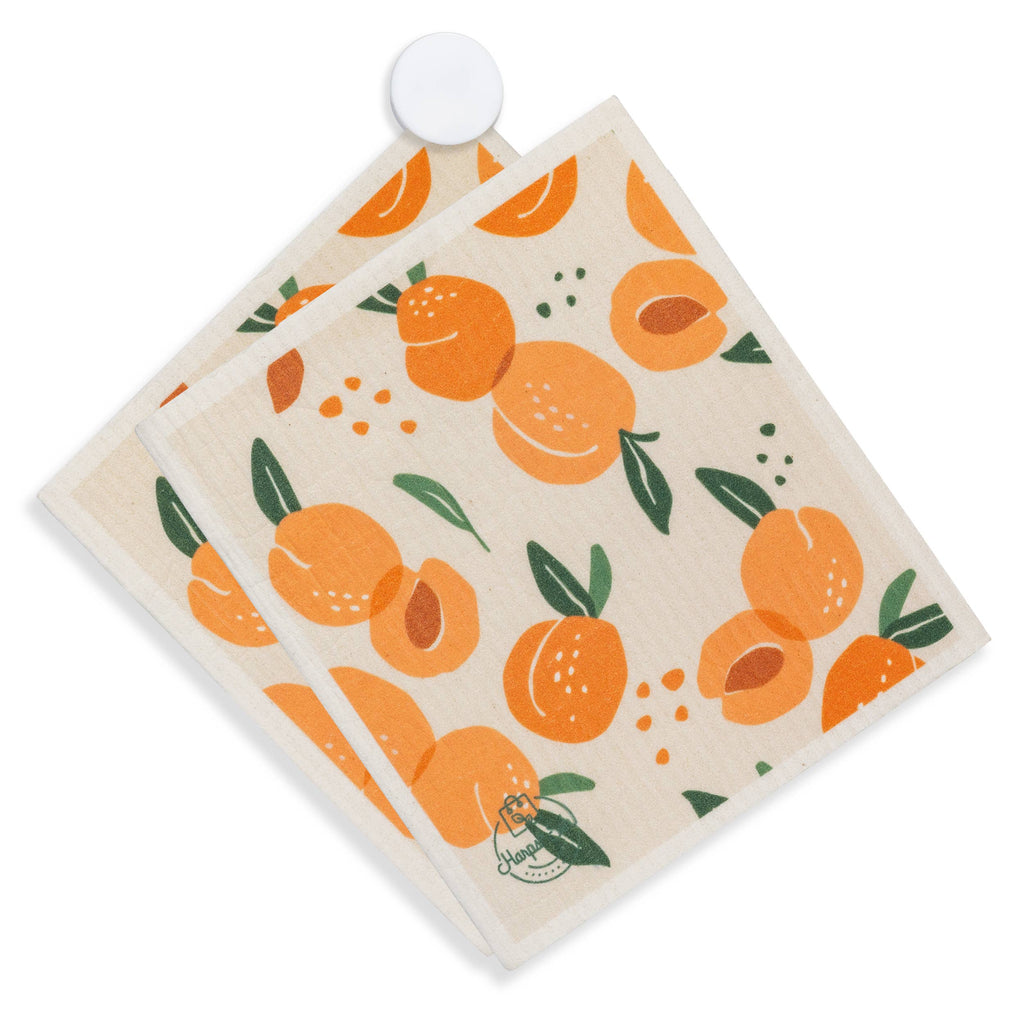 Peachy Queen Swedish Dishcloth