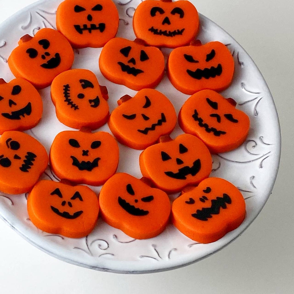 Gourmet Halloween Marzipan Jack-o'-Lantern Candy