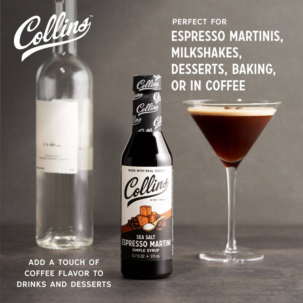Real Sugar Sea Salt Espresso Martini Simple Syrup 12.7 oz
