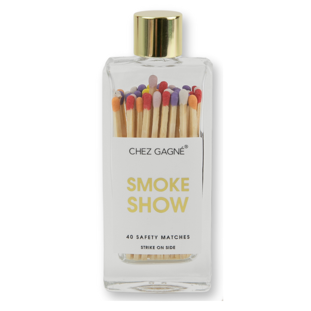 Smokeshow - Glass Bottle Matches, Rainbow/Multi, Funny Gift