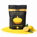Lemon- Pearled Sand Wax Candle- Yellow