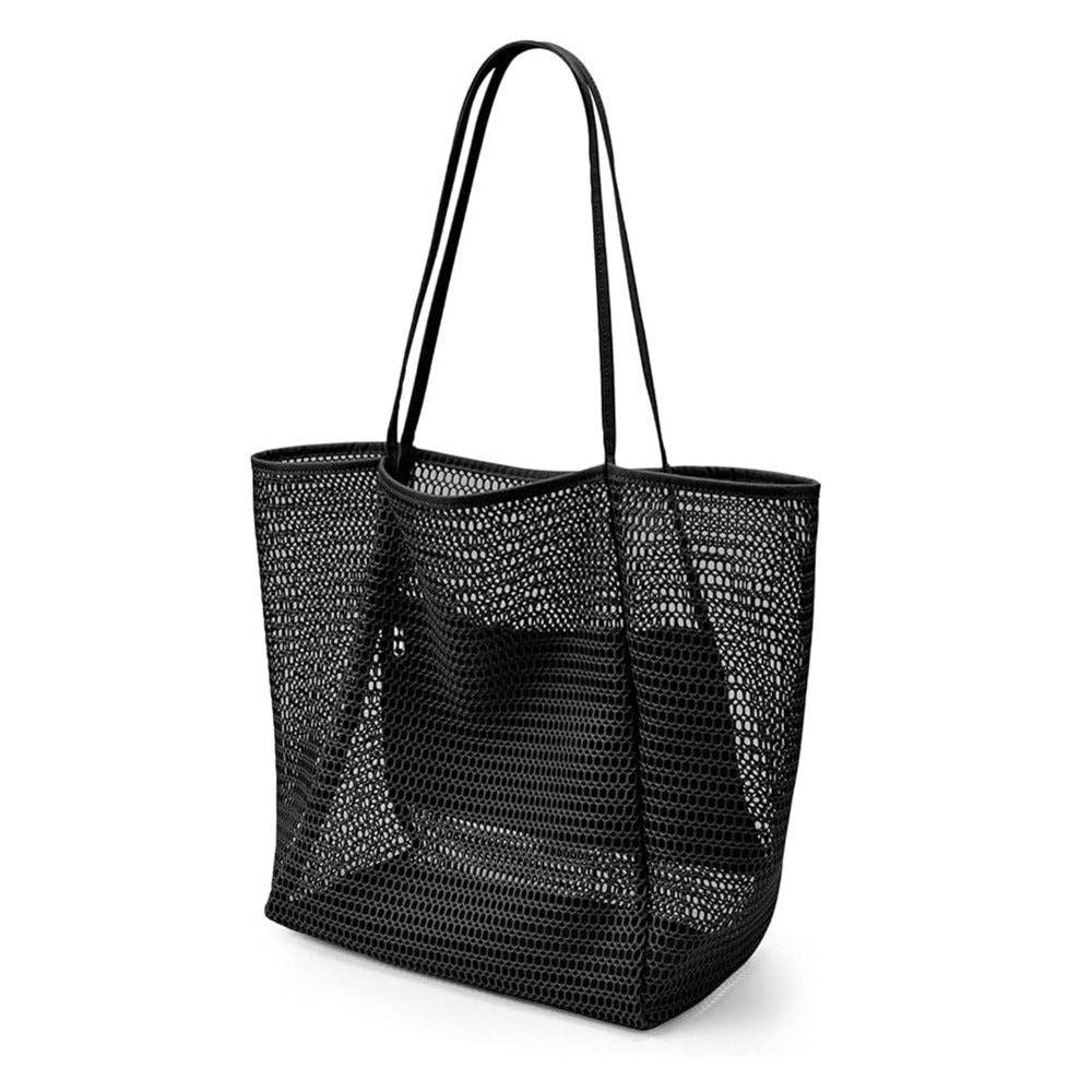 Mesh Shoulder Bag: Black / One Size