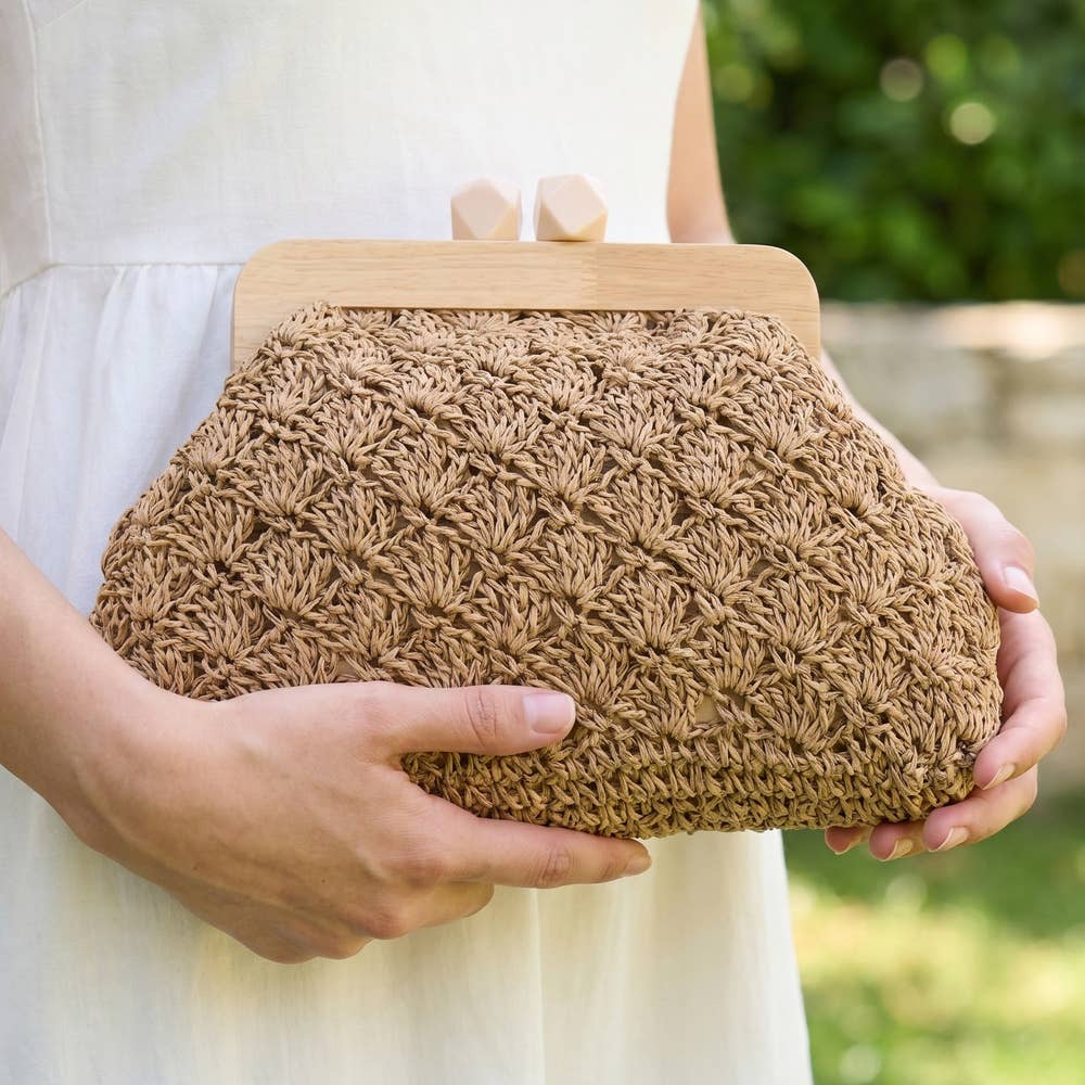 Crochet Wood Frame Clutch