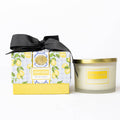 Lemon Ginger 3-Wick Soy Candle, Boxed, Citrus Scent