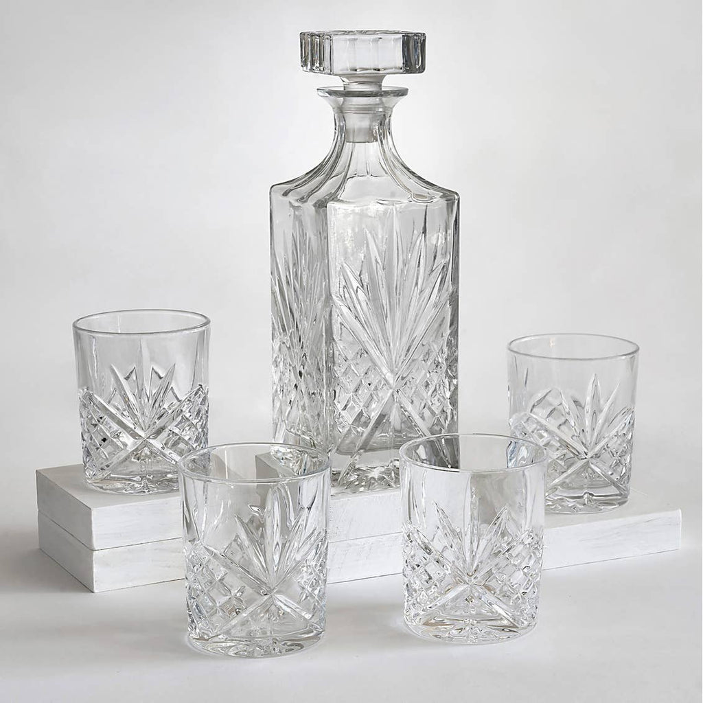 Dublin 5 Piece Whiskey Decanter and DOF Set - Barware