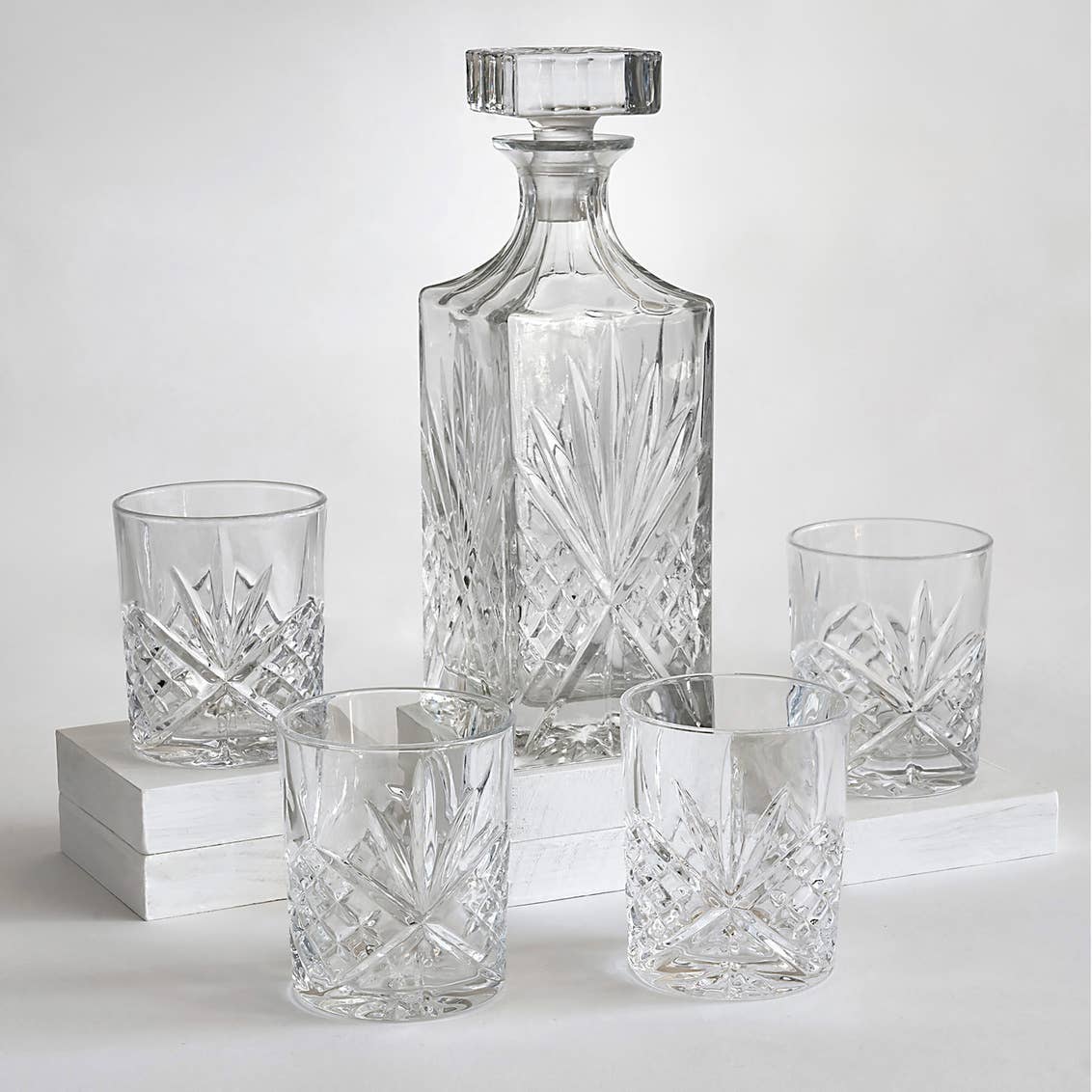 Dublin 5 Piece Whiskey Decanter and DOF Set - Barware