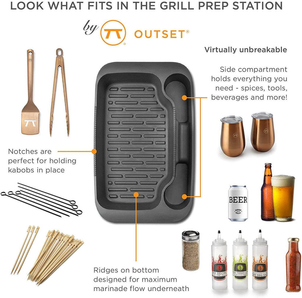 Outset Grill Prep Station and Marinade Tray, 18" x 11"