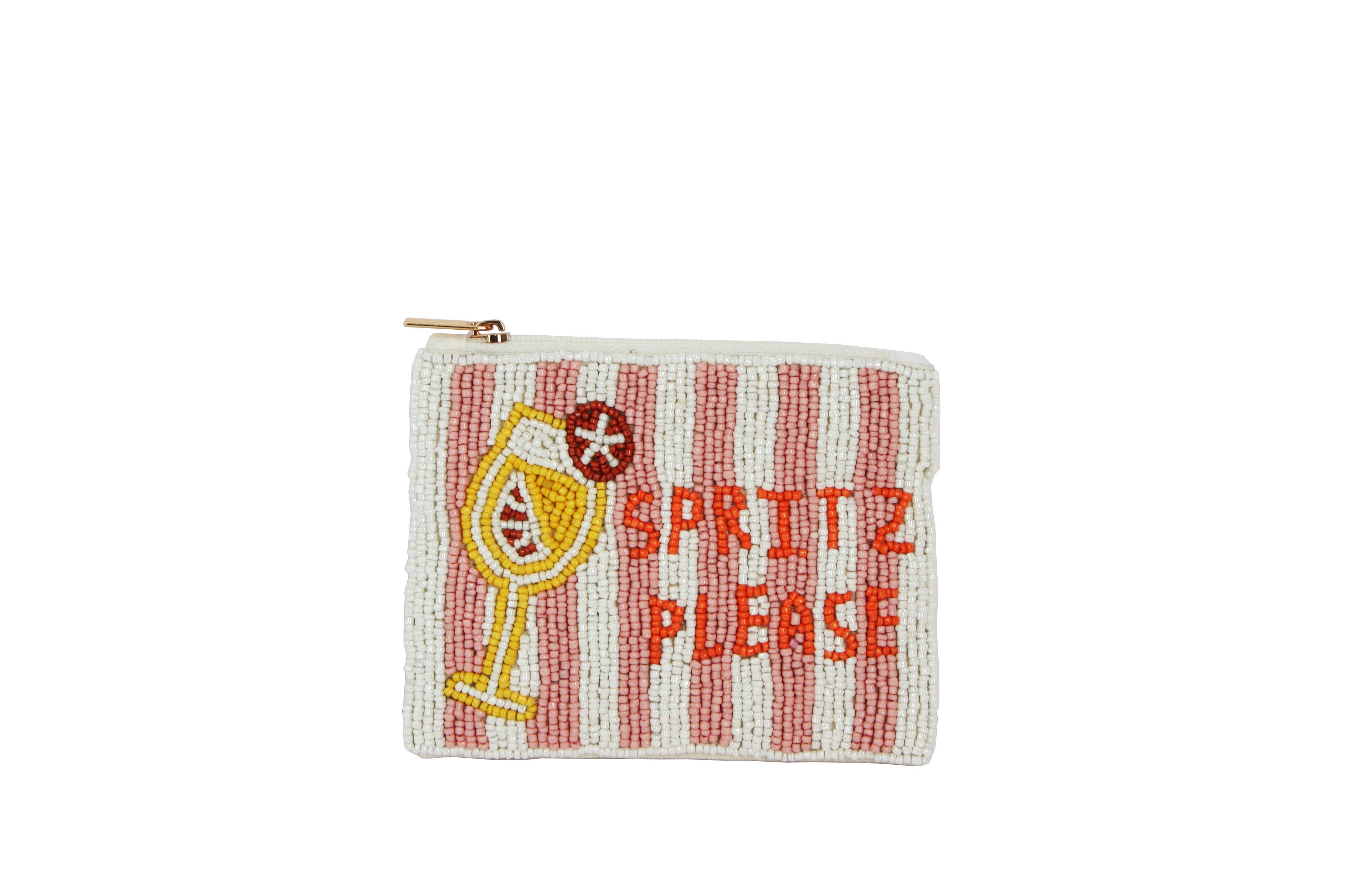 Spritz Please Fully Beaded Coin Purse
