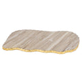 Metz Marble Serving Board   Taupe/Gold   15x9.5x.5