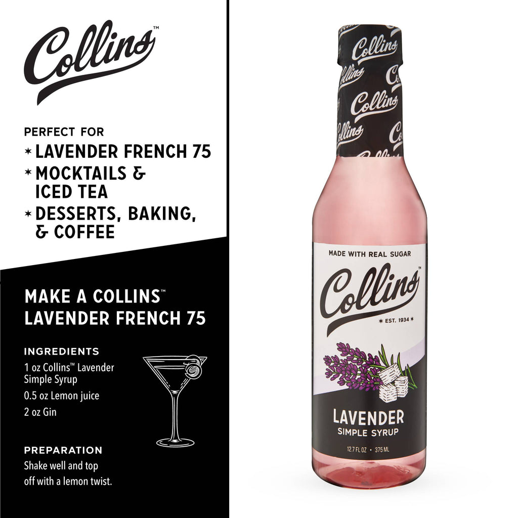 Real Sugar Lavender Cocktail Simple Syrup 12.7 oz