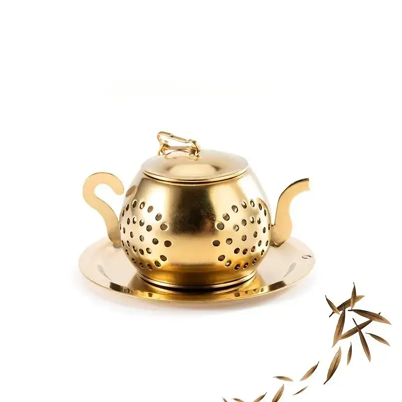 Teapot Shaped Tea Infuser, Gold