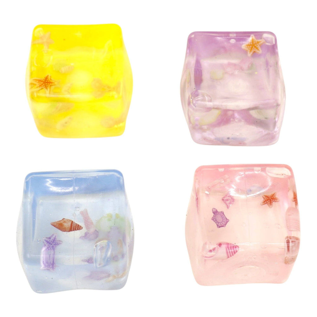 Cube Fidget Squishy filled with Ocean Scene Toy