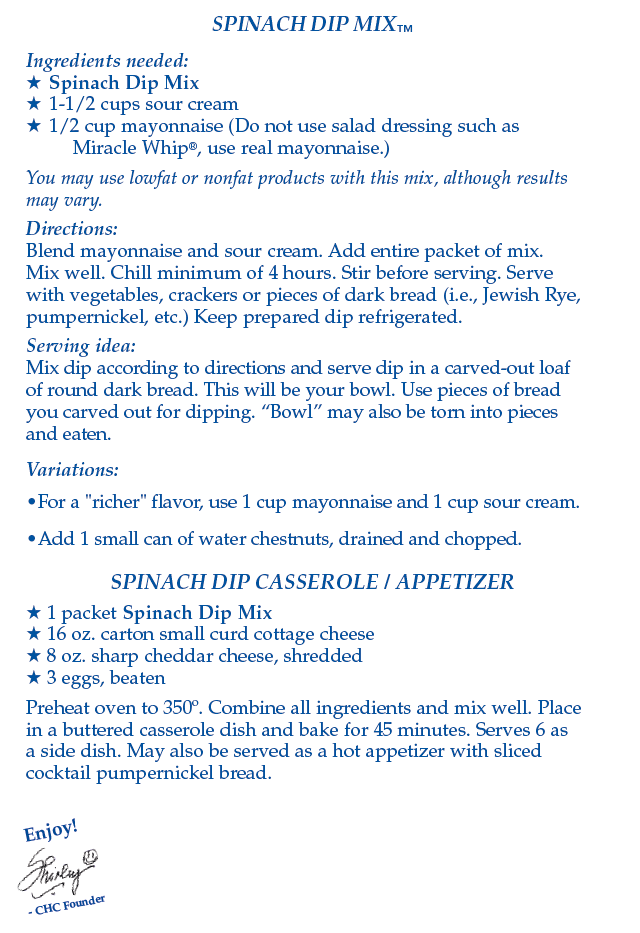 Spinach Dip Mix