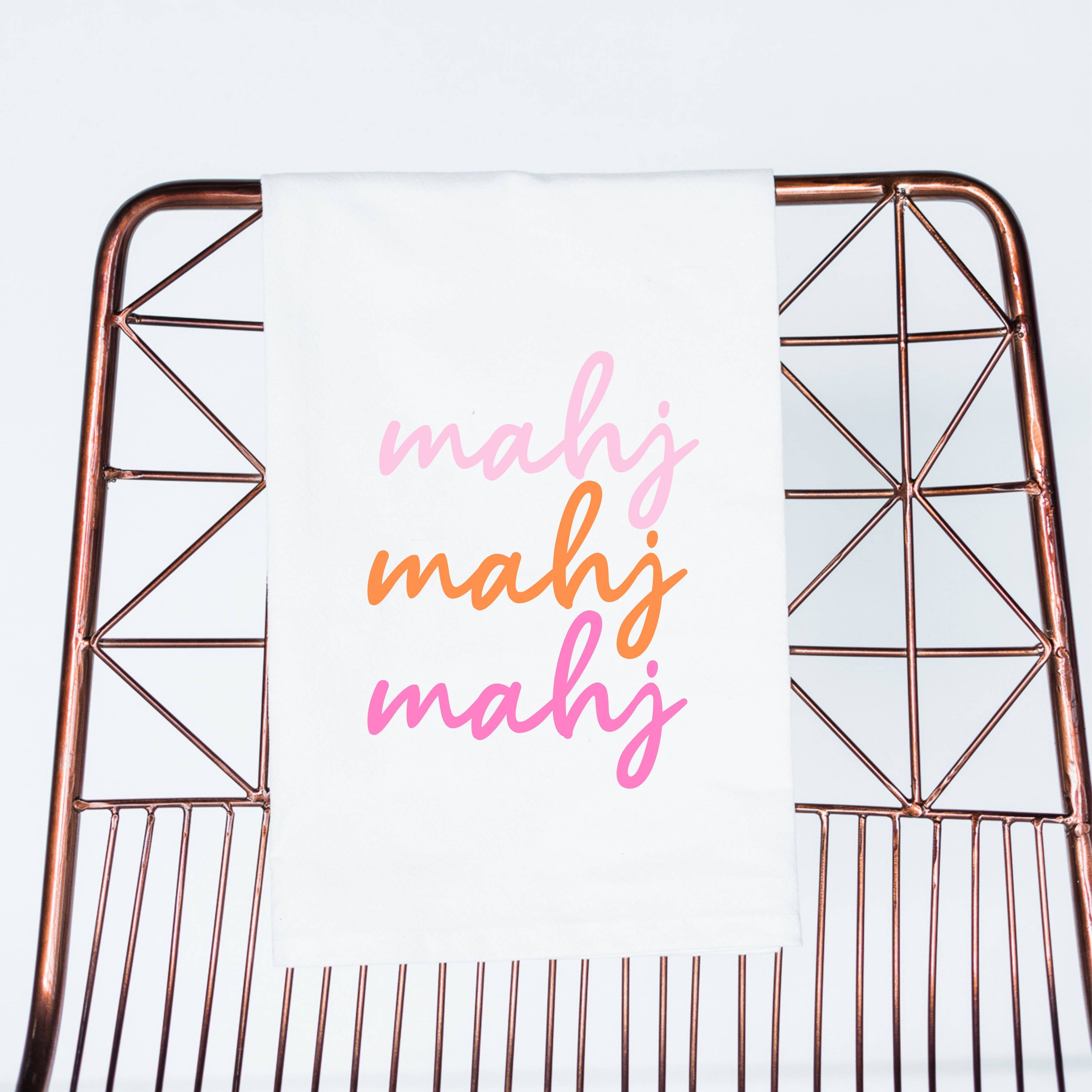 "mahj" Mahjong Tea Towel