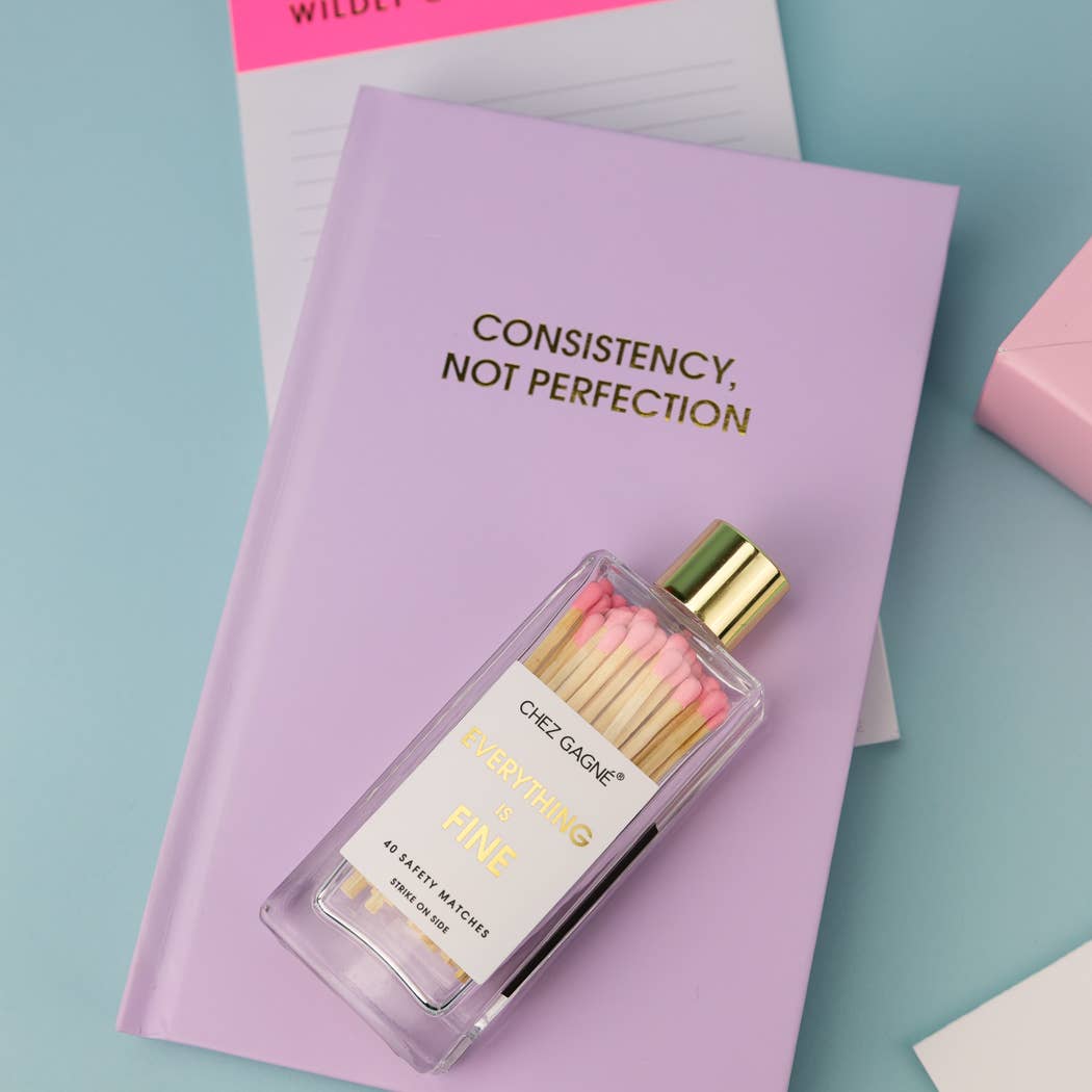Everything is Fine - Safety Matches Bottle, Pink, Funny Gift
