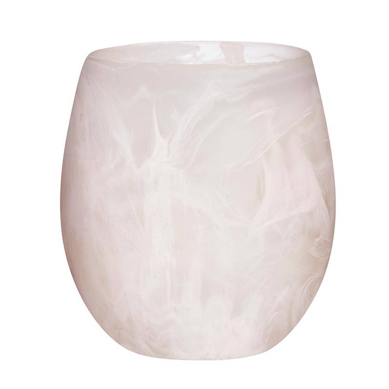 Resin Stemless Wine Glass - Light Pink Set of 2