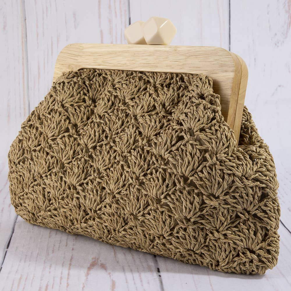 Crochet Wood Frame Clutch