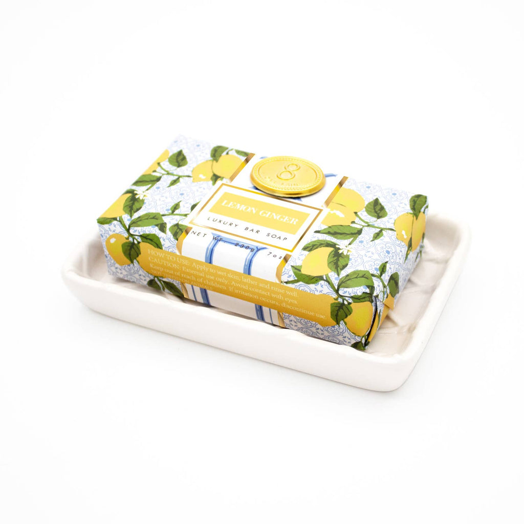 Lemon Ginger Scented Wrapped Bar Soap, 7oz