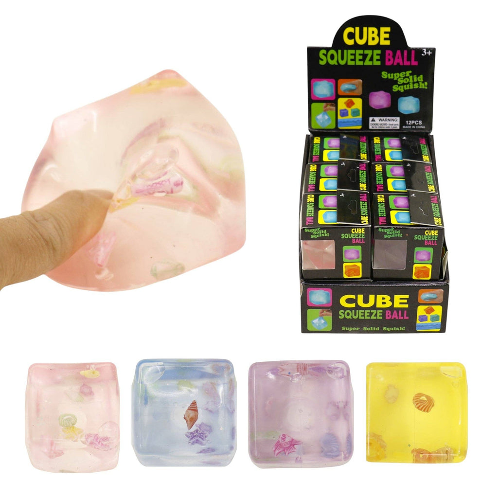 Cube Fidget Squishy filled with Ocean Scene Toy