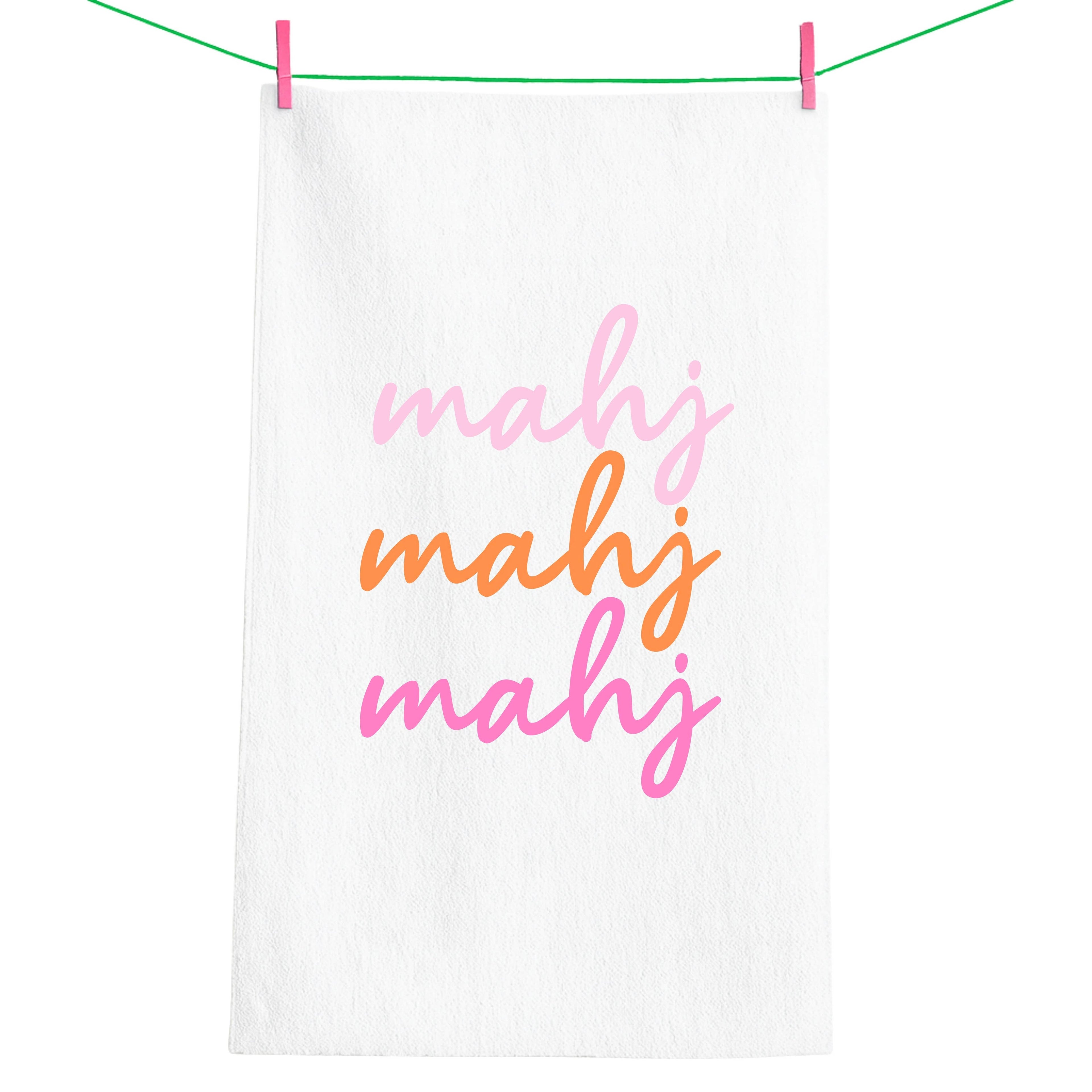 "mahj" Mahjong Tea Towel