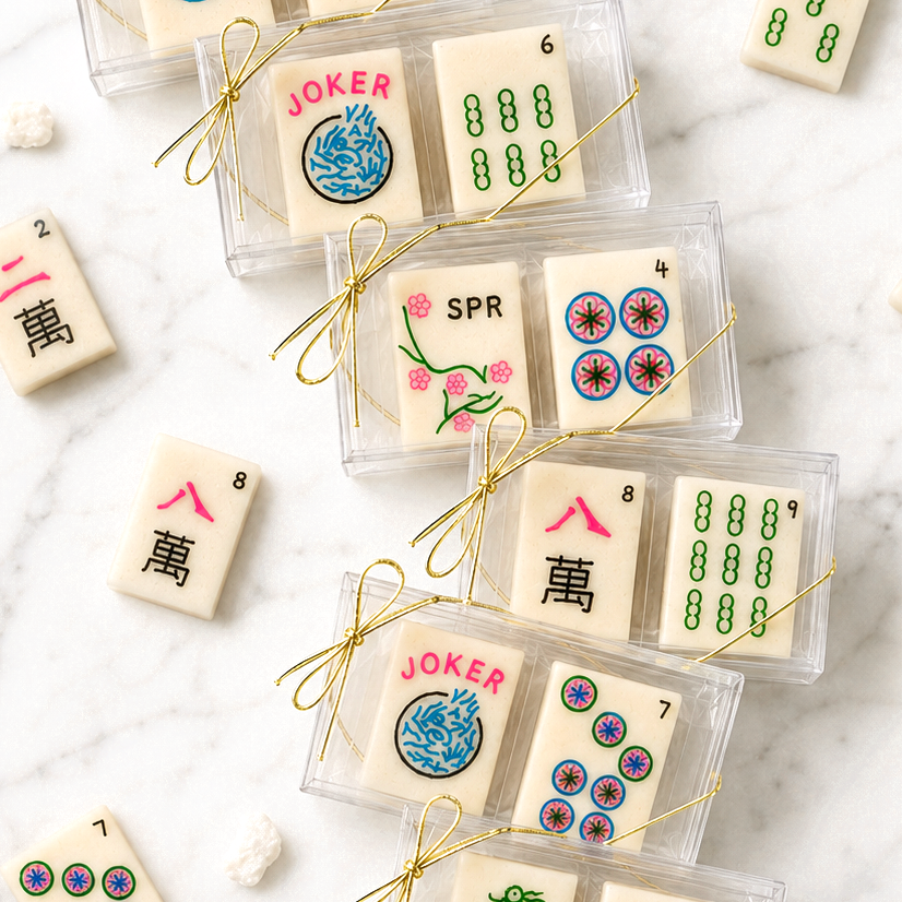 Marzipan Mahjong Tiles Duet Favor Box