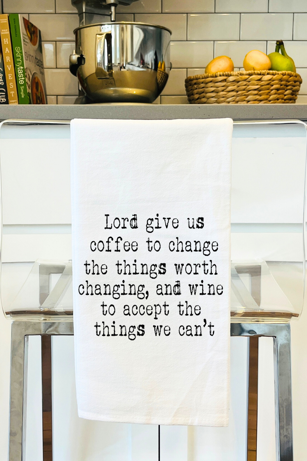 Wine Coffee Serenity Prayer Flour gift Towel