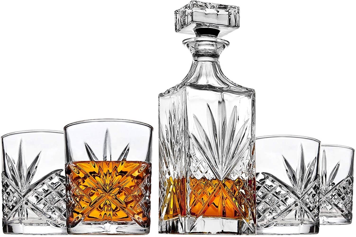 Dublin 5 Piece Whiskey Decanter and DOF Set - Barware
