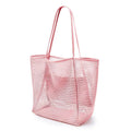 Mesh Shoulder Bag: Pink / One Size