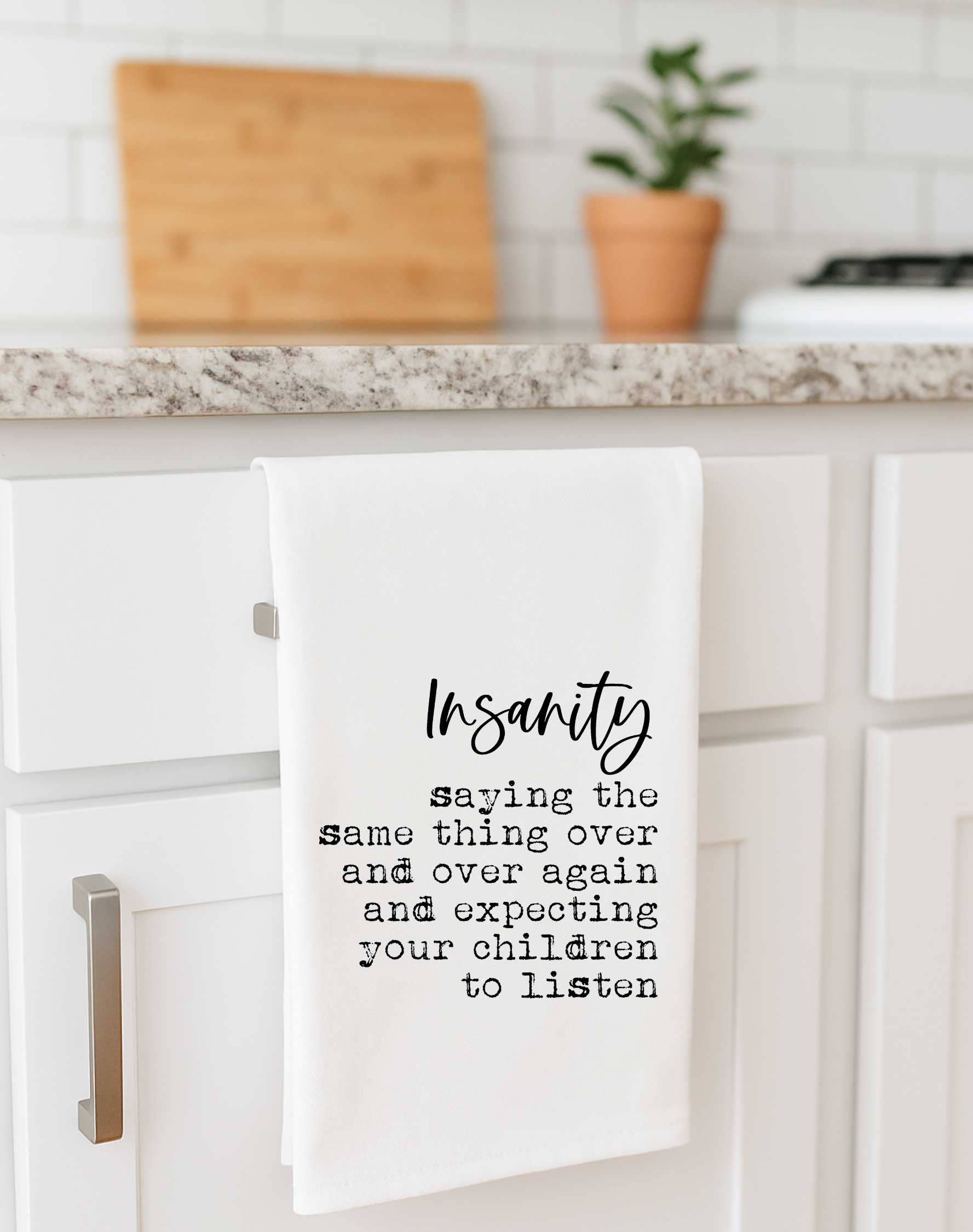 Insanity Children Parenting Funny Towel Gift