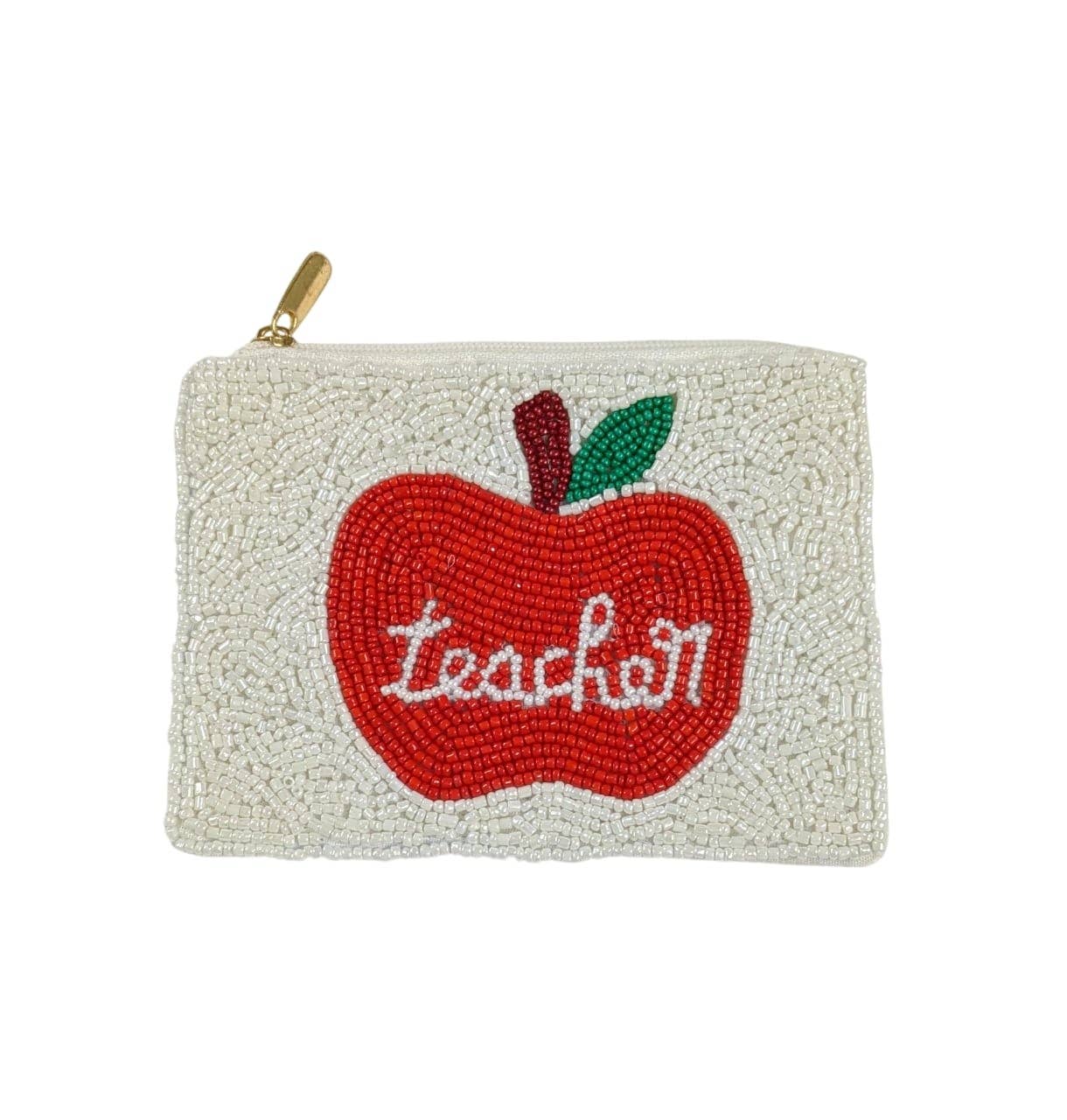Teacher Themed Fully Beaded Coin Purse