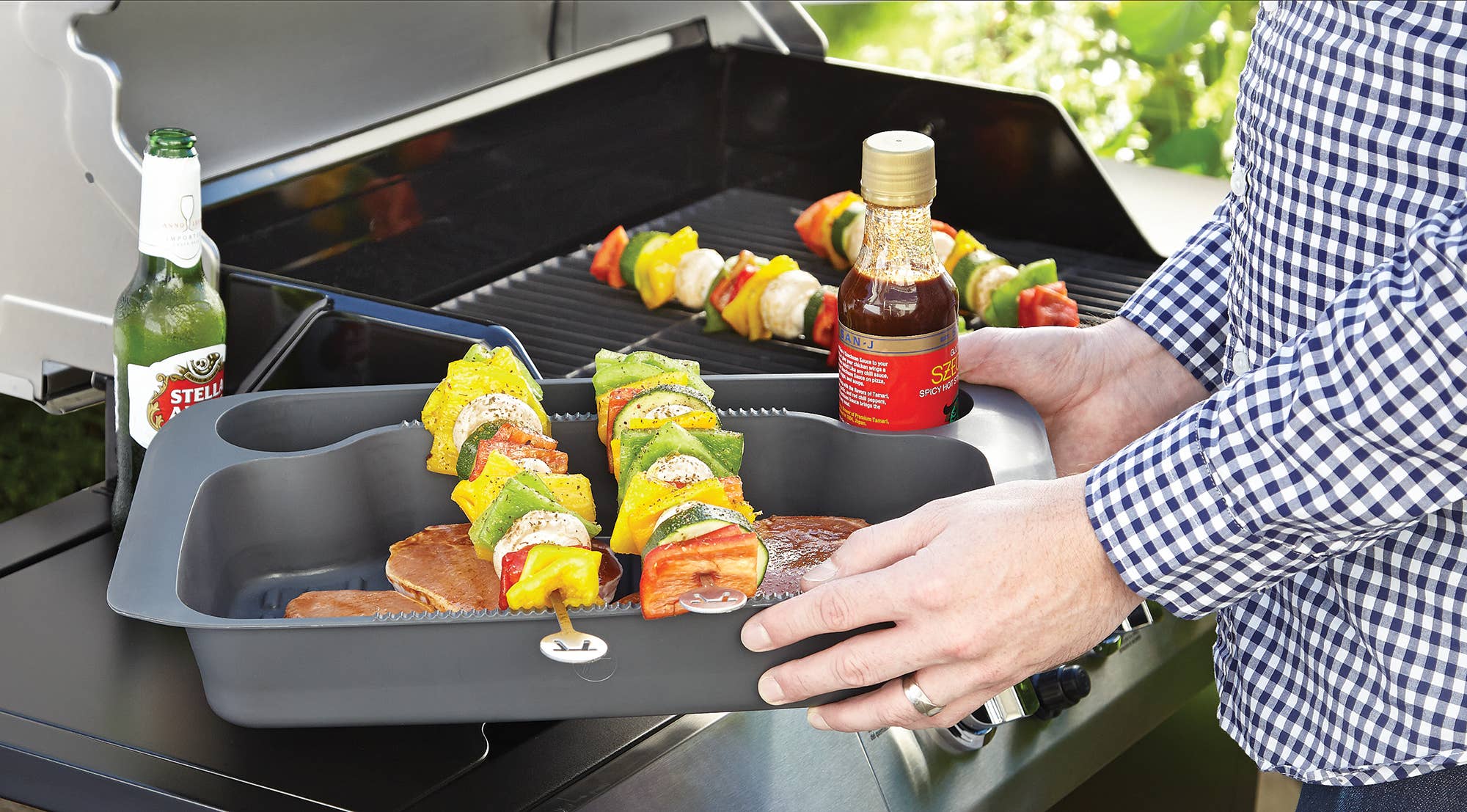 Outset Grill Prep Station and Marinade Tray, 18" x 11"