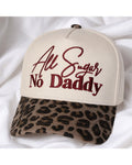 All Sugar No Daddy Embroidered Cheetah Print Hat