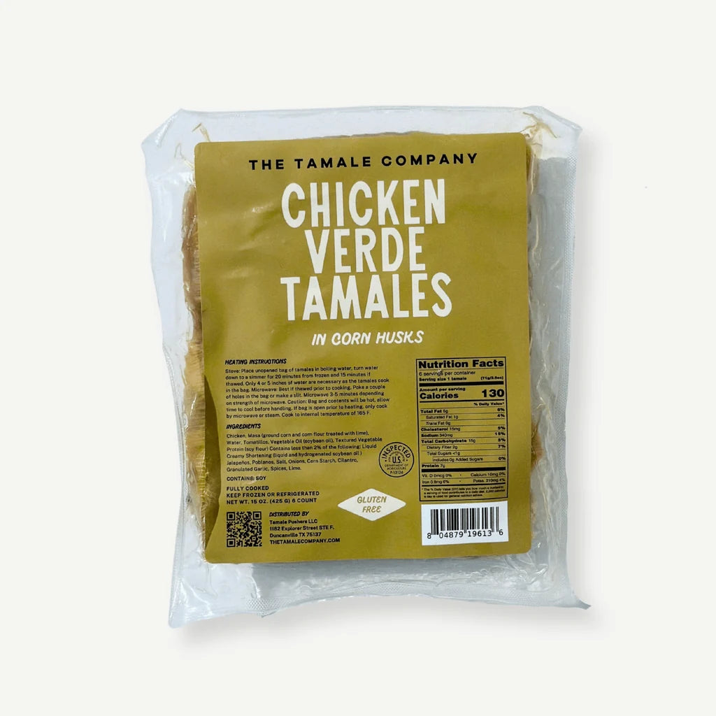 Chicken Verde Tamales 1/2 dz