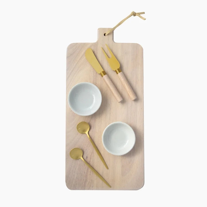 Charcuterie Board 7 Piece Set, White