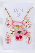 DIY Charm Necklaces - Cherry - Pink