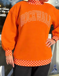 Orange Polka Dot Mock Neck Sweatshirt - Rockwall