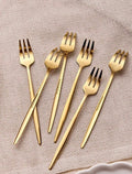 Mini gold plated fork