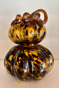 Stacked Tortoise Glass Pumpkin