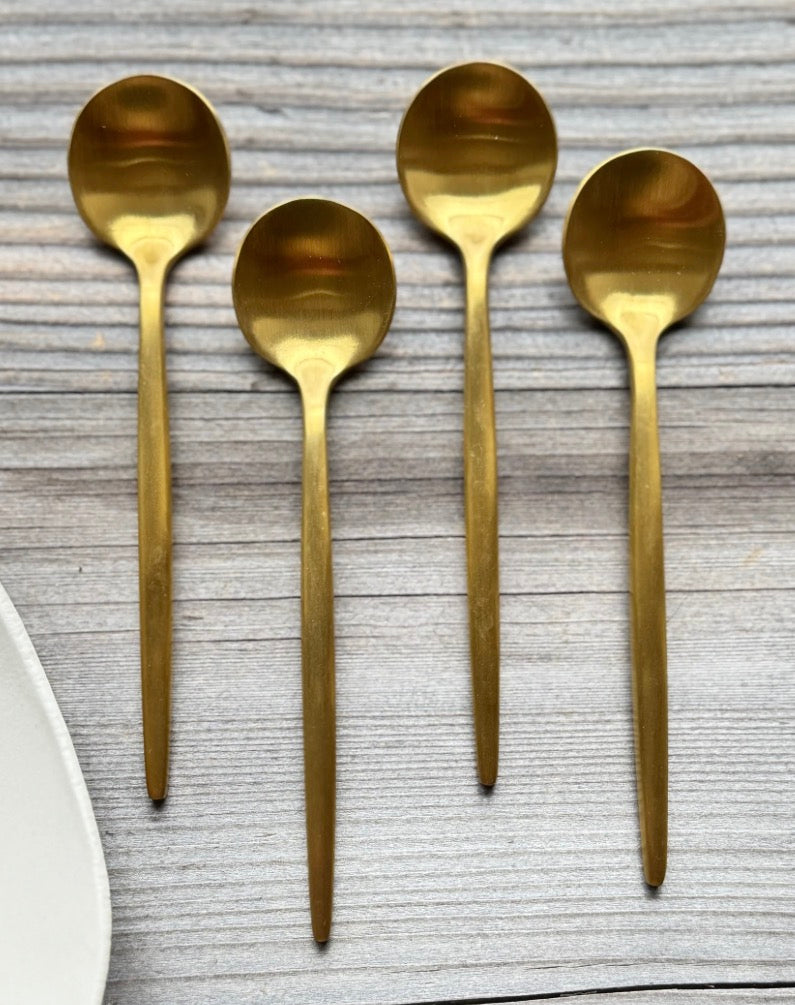 Mini gold plated spoon
