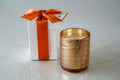 B's Knees Harvest Pumpkin -Gold Beaded Vessel