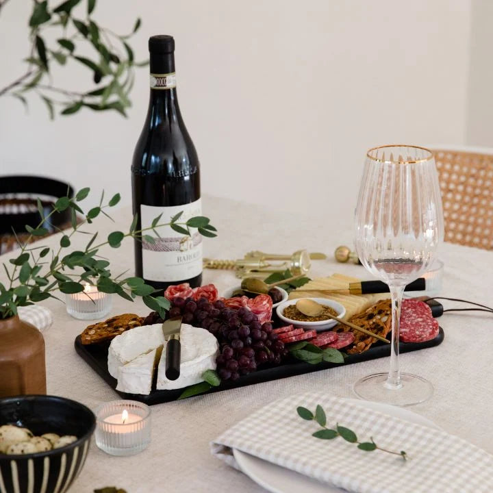 Charcuterie Board 7 Piece Set, Black