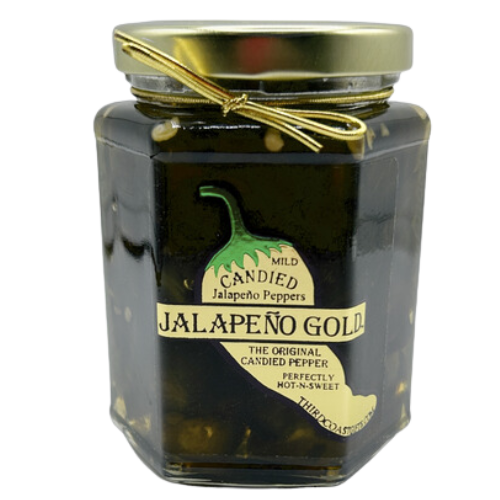 Jalapeño Gold SWEET & SPICY CANDIED JALAPENOS 13OZ