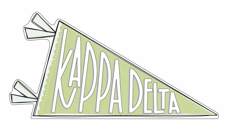 Kappa Delta Acrylic Pennant Flag Shelfie