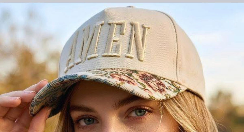 AMEN Puff Embroidered Hat