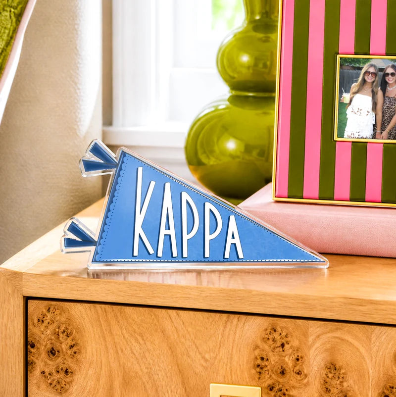 Kappa Delta Acrylic Pennant Flag Shelfie